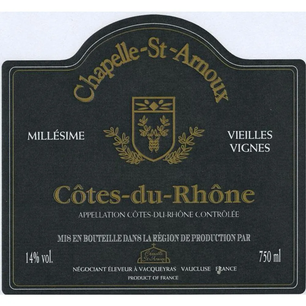 Chapelle St Arnoux Cotes du Rhone Bottle