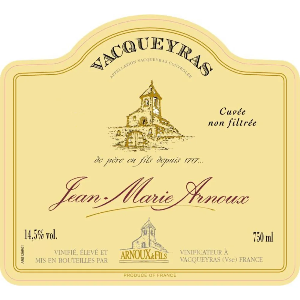 Vacqueyras Cuvee Jean-Marie Arnoux Bottle