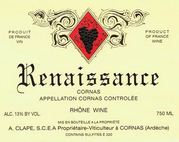 Cuvee Renaissance Cornas Bottle