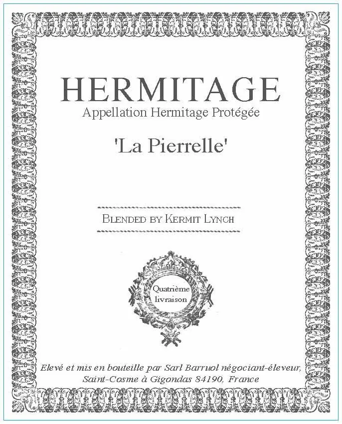 Hermitage Blanc La Pierrelle Bottle