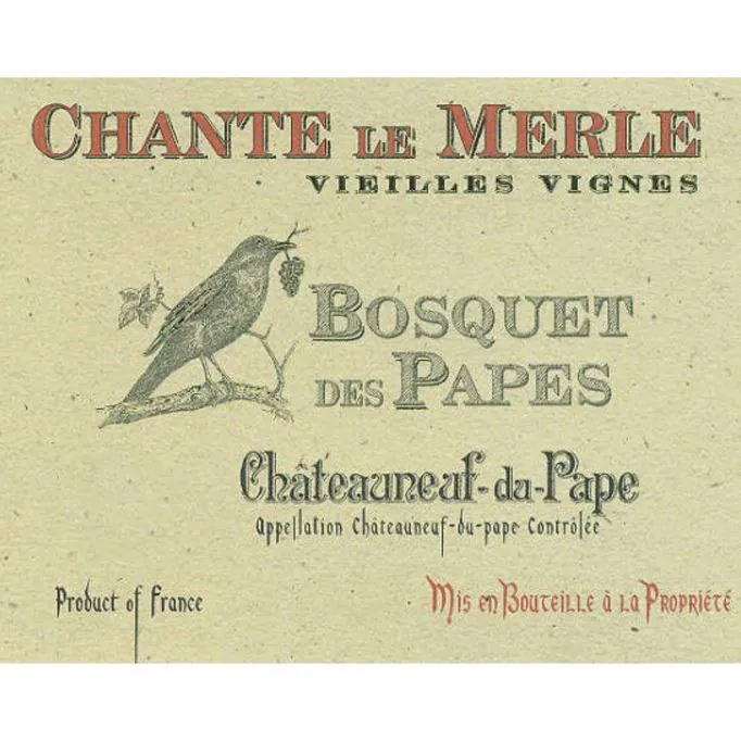 Chateauneuf-du-Pape Cuvee Chante Le Merle Bottle
