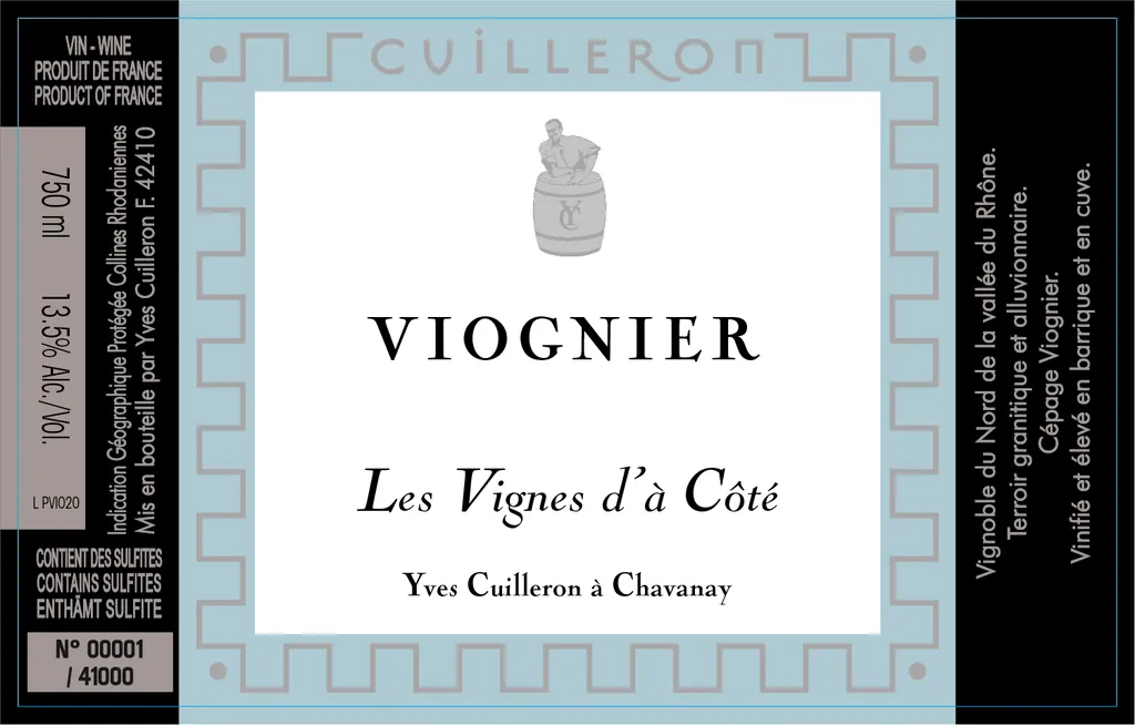 Viognier Les Vignes d'a Cote Collines Rhodaniennes Bottle