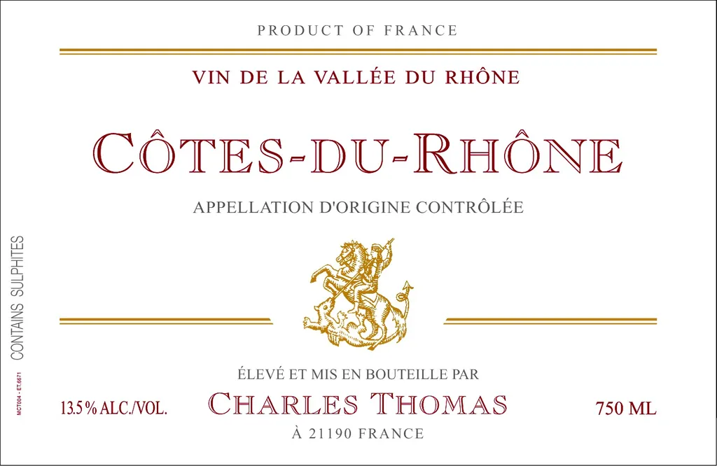 Cotes-Du-Rhone Rose Bottle