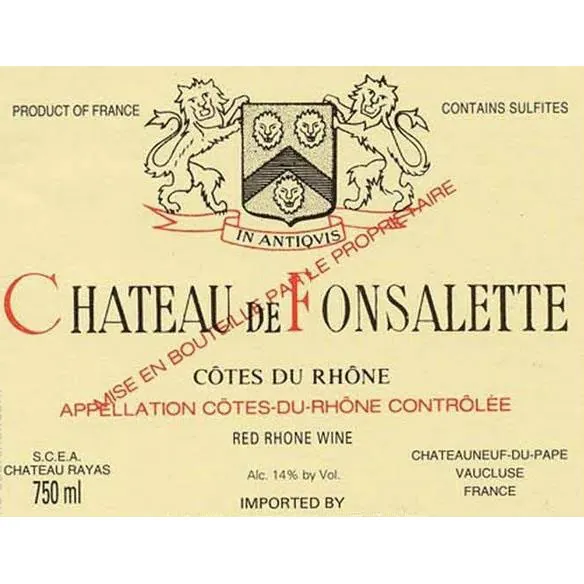 Cotes du Rhone Reserve Bottle