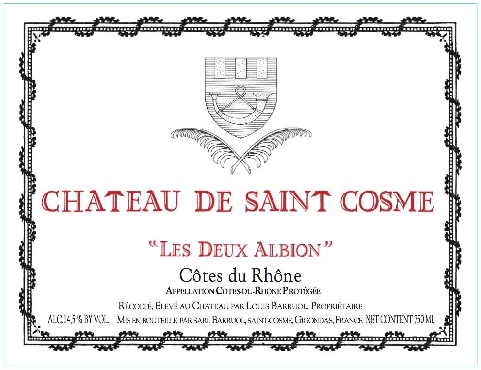 Cotes du Rhone Les Deux Albions Bottle