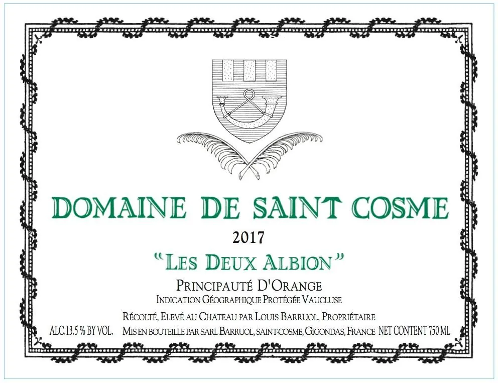 Domaine de Saint Cosme Les Deux Albion Blanc Bottle