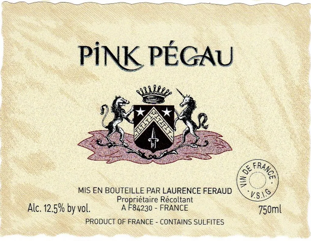 Pink Pegau Rose Bottle