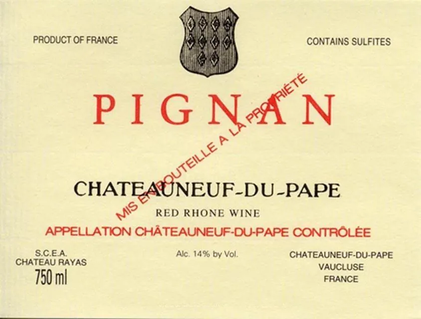 Pignan Chateauneuf-du-Pape Bottle