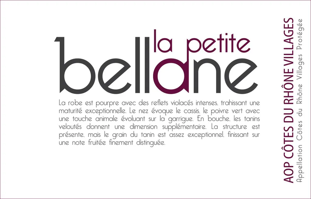 Cotes du Rhone Villages Petite Bellane Bottle