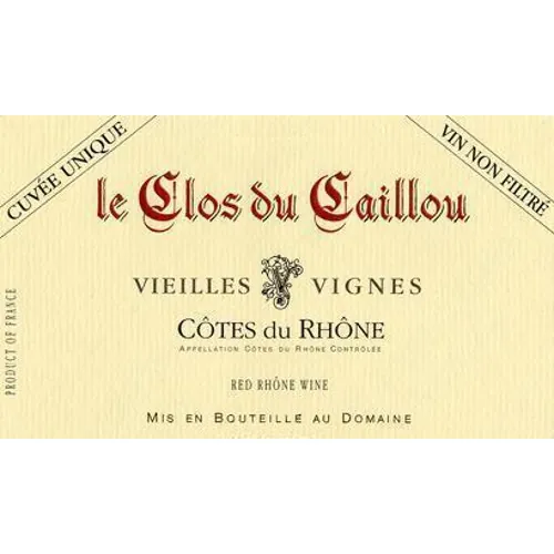 Cotes du Rhone Vieilles Vignes Cuvee Unique Bottle