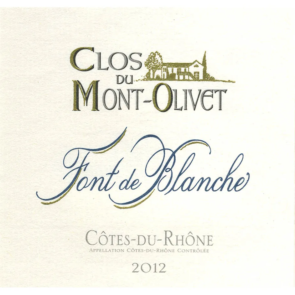 Cotes du Rhone Font de Blanche Bottle