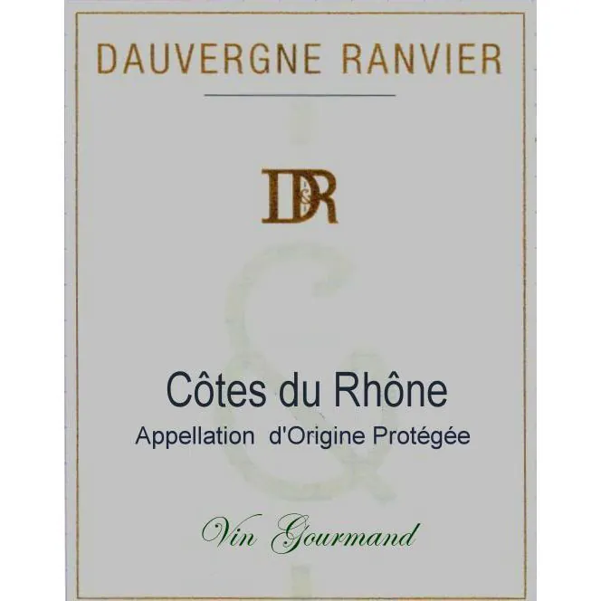 Cotes du Rhone Vin Gourmand Blanc Bottle