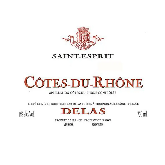 Cotes du Rhone St. Esprit Rose Bottle