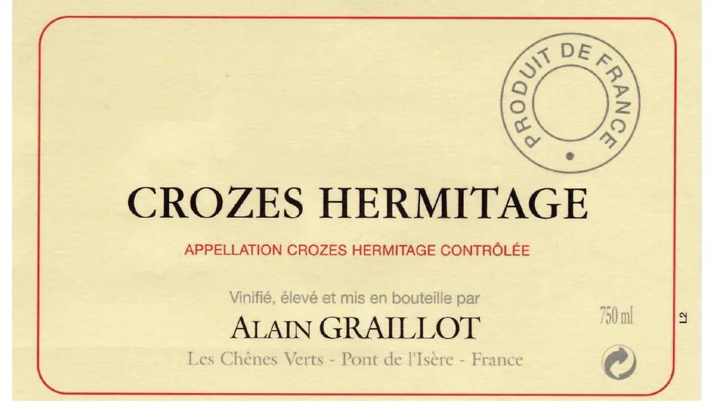 Alain Graillot Crozes-Hermitage Blanc Bottle