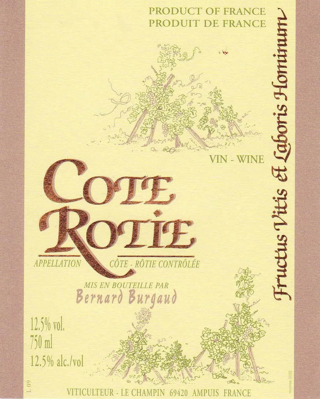 Cote Rotie Bottle