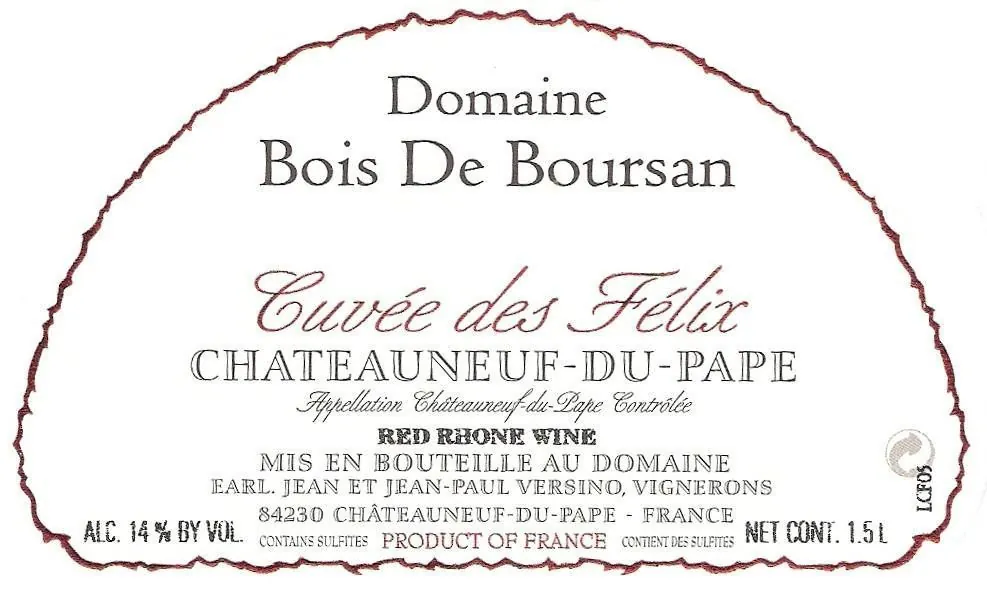 Chateauneuf-du-Pape Cuvee des Felix Bottle