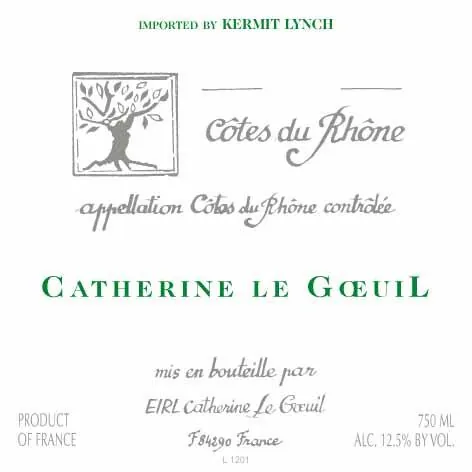 Cotes du Rhone Blanc Bottle