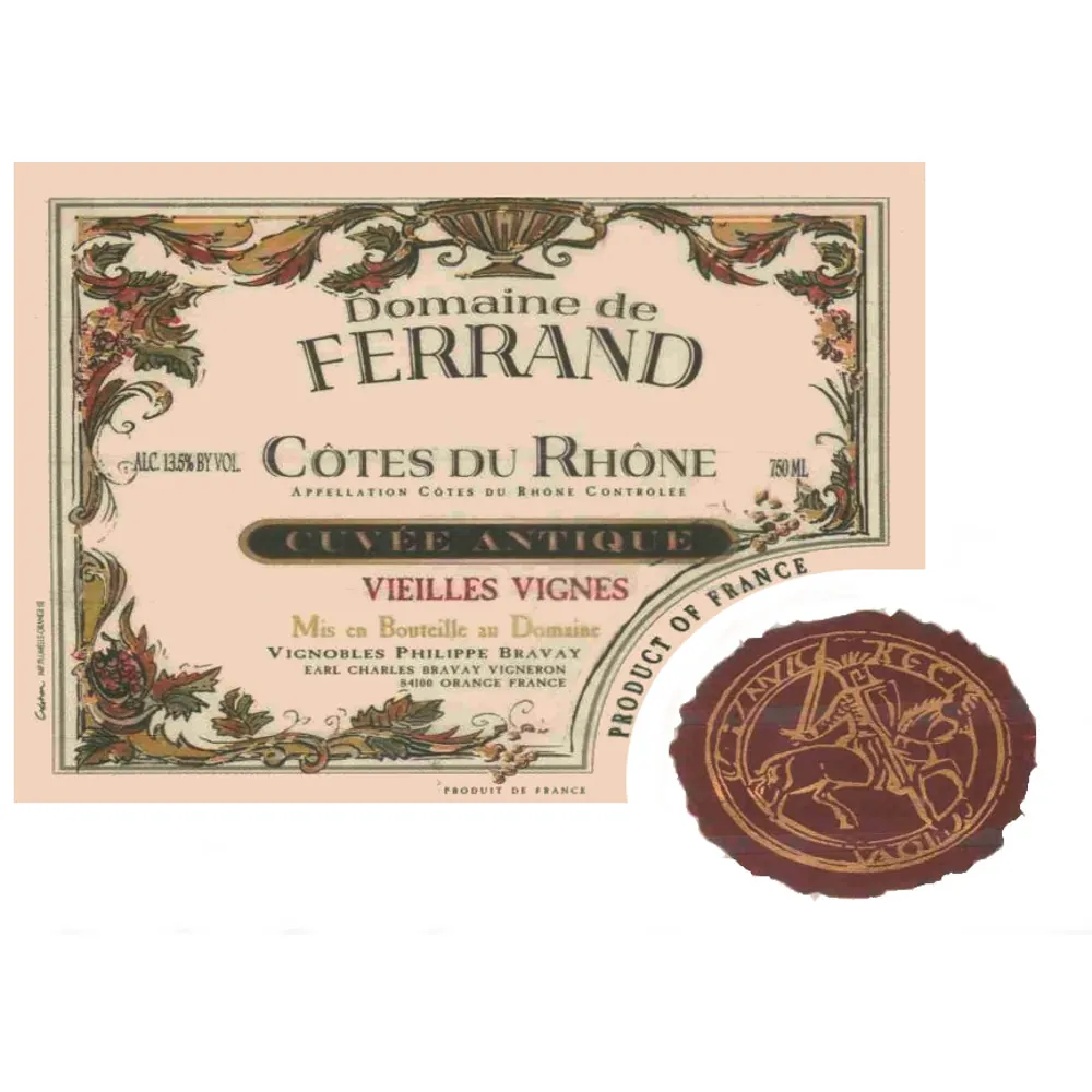 Cuvee Antique Cotes du Rhone Bottle