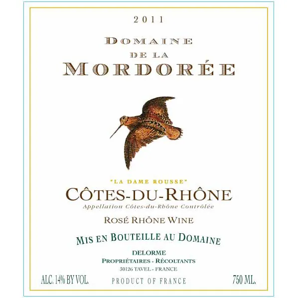 Cotes Du Rhone La Dame Rousse Rose Bottle