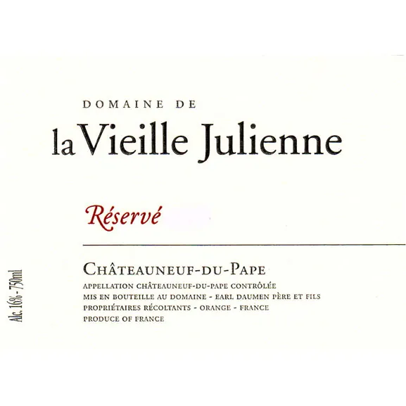Chateauneuf-du-Pape Cuvee Reserve Bottle