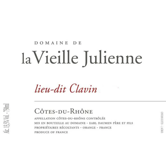 Cotes-du-Rhone Lieu-dit Clavin Bottle