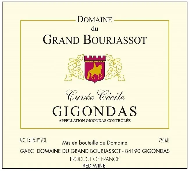 Gigondas Cuvee Cecile Bottle