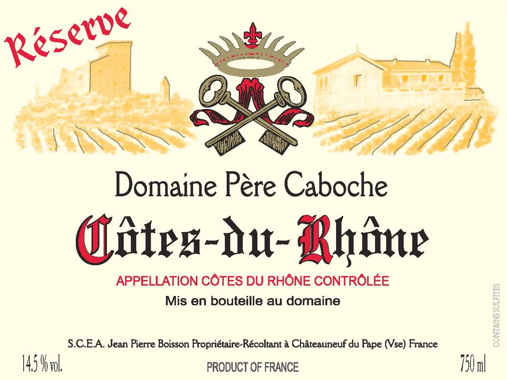 Cotes du Rhone Reserve Bottle