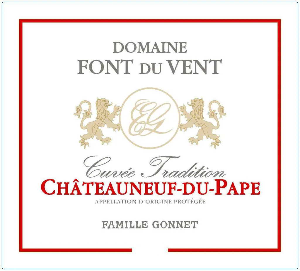 Cuvee Tradition Chateauneuf-du-Pape Rouge Bottle