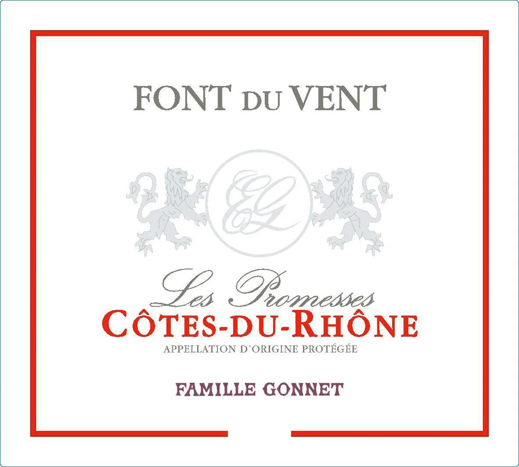 Les Promesses Cotes du Rhone Rouge Bottle