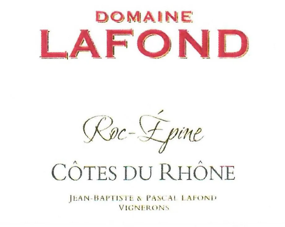 Cotes du Rhone Roc-Epine Bottle