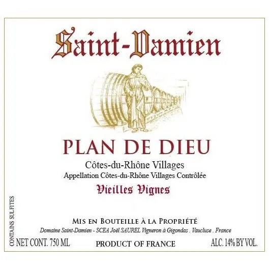 Cotes-du-Rhone Plan de Dieu Vieilles Vignes Bottle