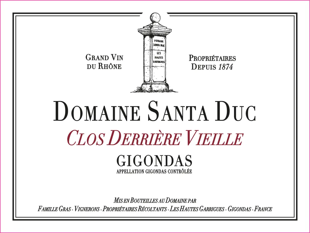 Clos Derriere Vieille Gigondas Bottle
