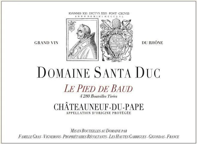 Le Pied de Baud Chateauneuf-du-Pape Bottle