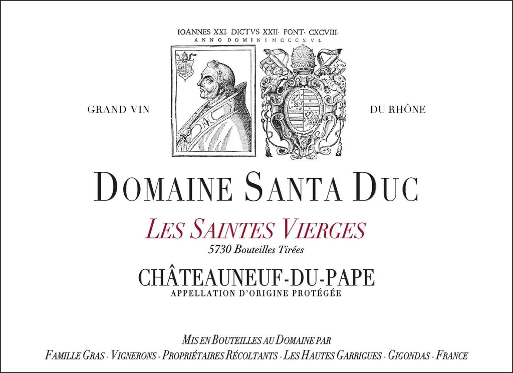 Les Saintes Vierges Chateauneuf-du-Pape Bottle