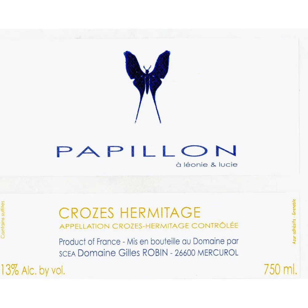 Crozes-Hermitage Cuvee Papillon Bottle