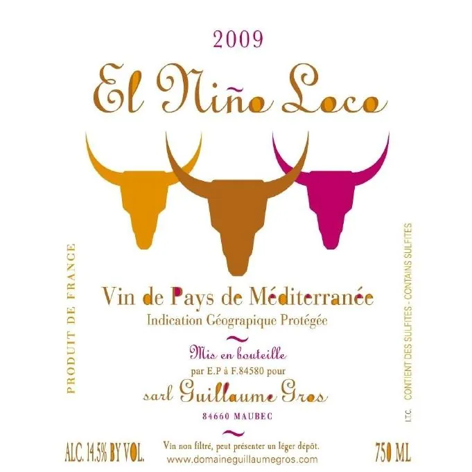 El Nino Loco Vin de Pays Bottle