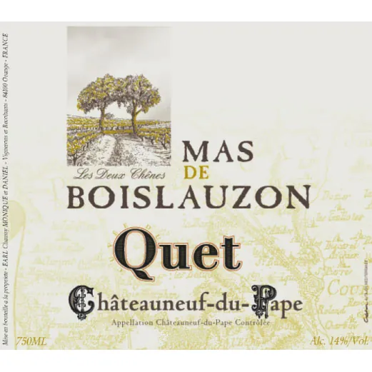 Chateauneuf-du-Pape Cuvee du Quet Bottle