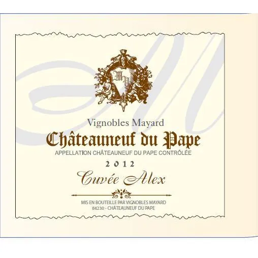 Chateauneuf-du-Pape Cuvee Alex Bottle