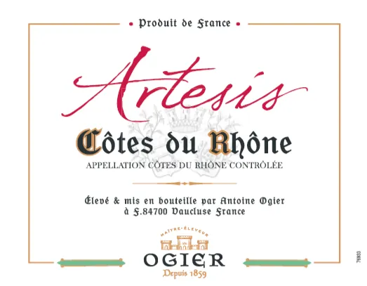 Artesis Cotes du Rhone Blanc Bottle