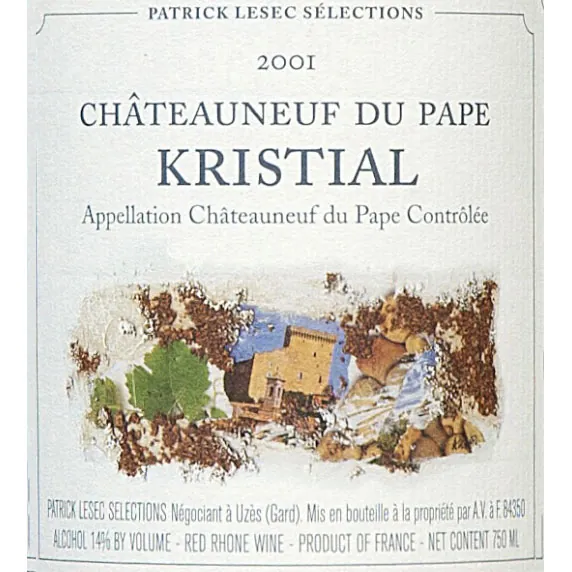 Chateauneuf-du-Pape Kristial Bottle