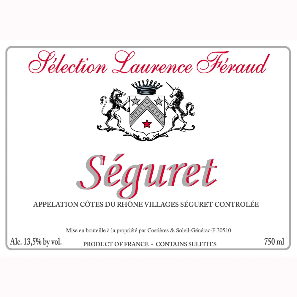 Cotes du Rhone Villages Seguret Bottle