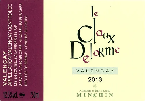 Valencay Le Claux Delorme Rouge Bottle