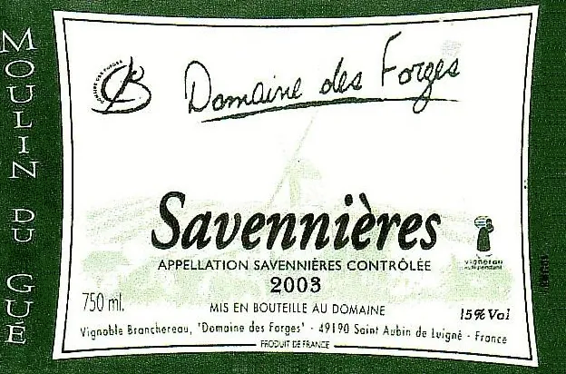 Savennieres Moulin de Gue Bottle