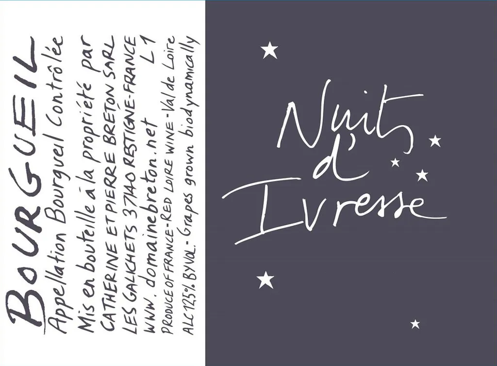 Bourgueil Nuits d'Ivresse Bottle