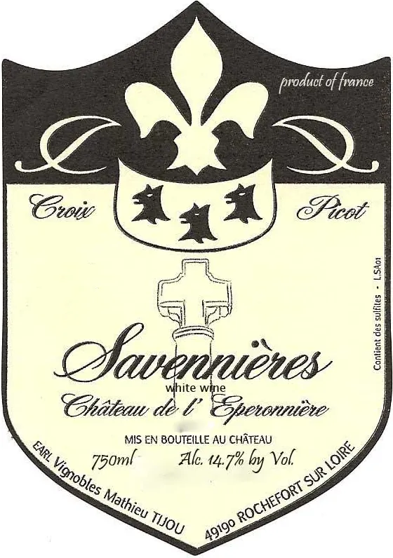 Savennieres Croix Picot Bottle