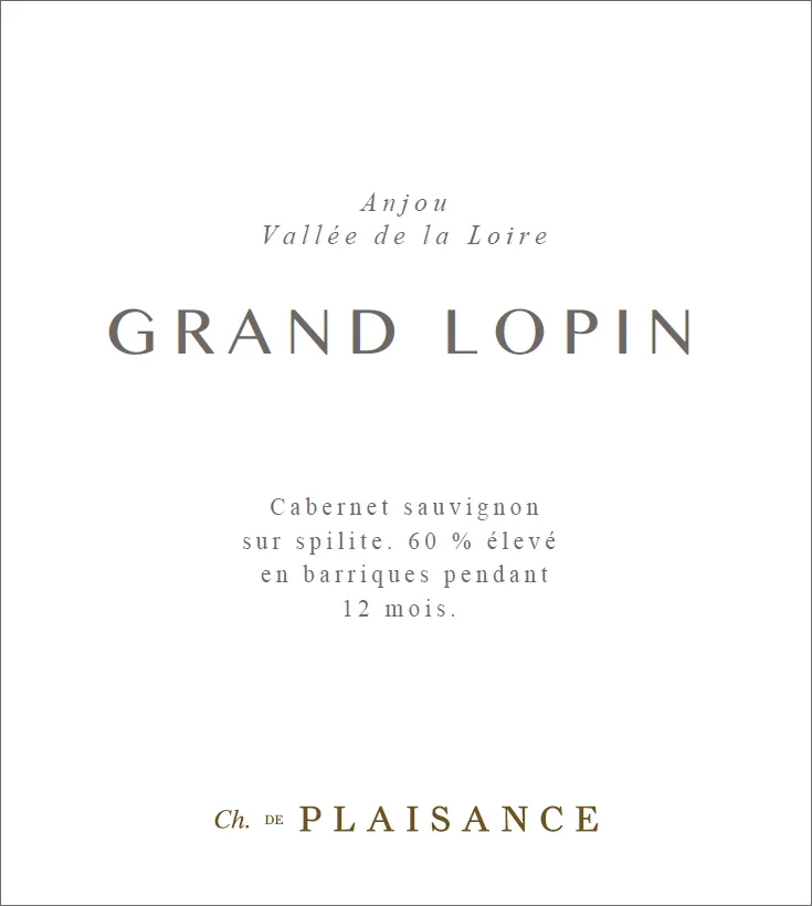 Anjou Grand Lopin Rouge Bottle
