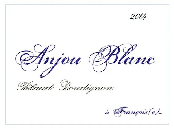 Thibaud Boudignon Anjou Blanc Bottle