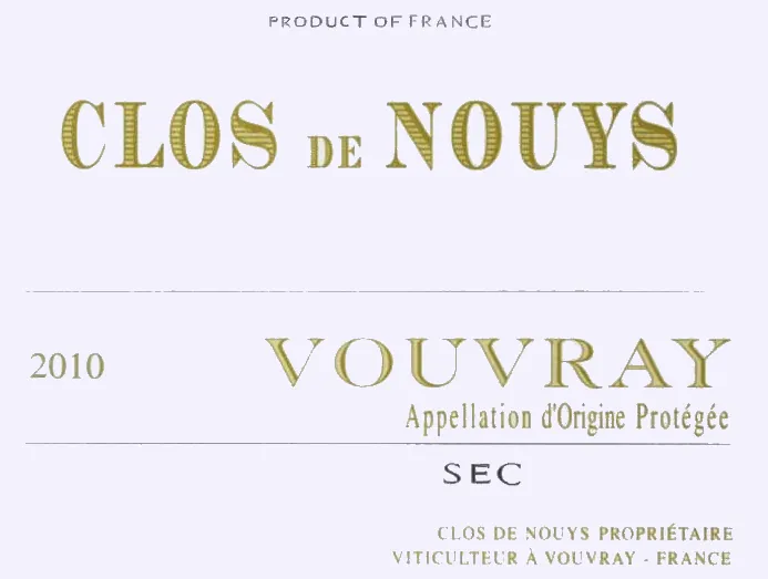 Vouvray Sec Blanc Bottle