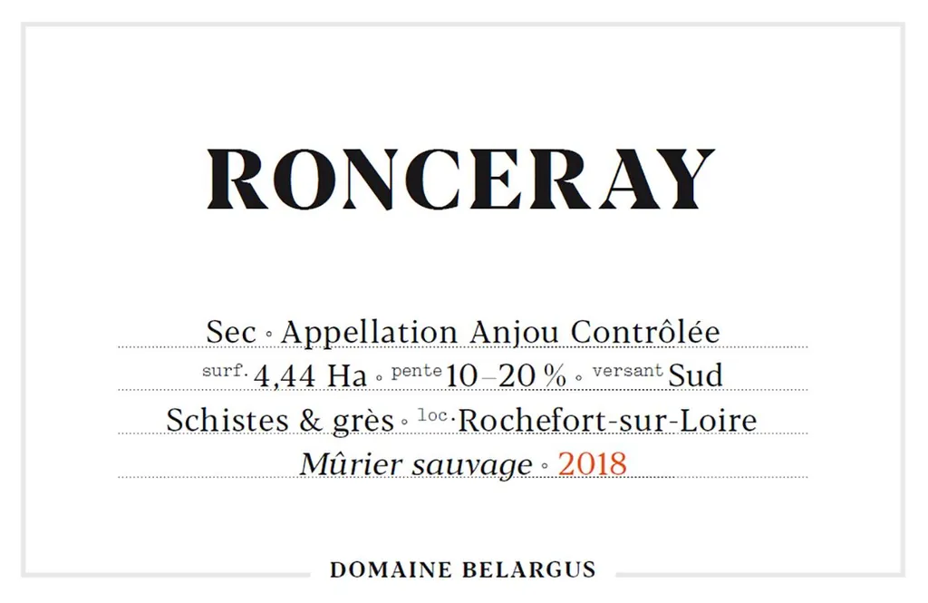 Ronceray Blanc Bottle