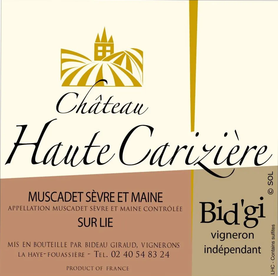 Muscadet Sevre et Maine Chateau Haute Cariziere Sur Lie Bottle